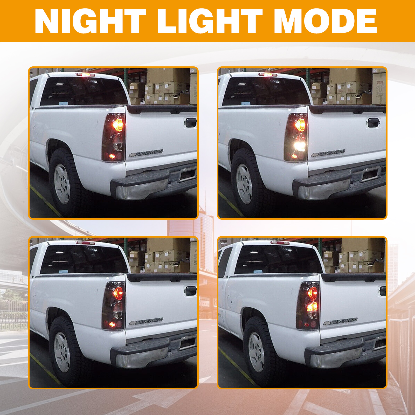 Sennachine For 1999-2006 Chevy Silverado 1500 2500 3500 Pair Tail Lights Left & Right Side