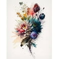 thumbnail image 2 of Misty Floral Delight - Floral Watercolor Canvas Wall Art, 2 of 2