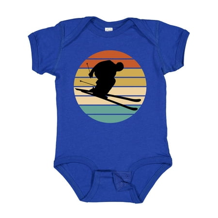 

Inktastic Skiing Retro Sunset Downhill Gift Baby Boy or Baby Girl Bodysuit