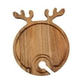 thumbnail image 3 of Wooden Appetizer Plate Snack Serving Board Charcuterie Tray Sturdy Wood for Christmas Party Restaurant Events, 3 of 9