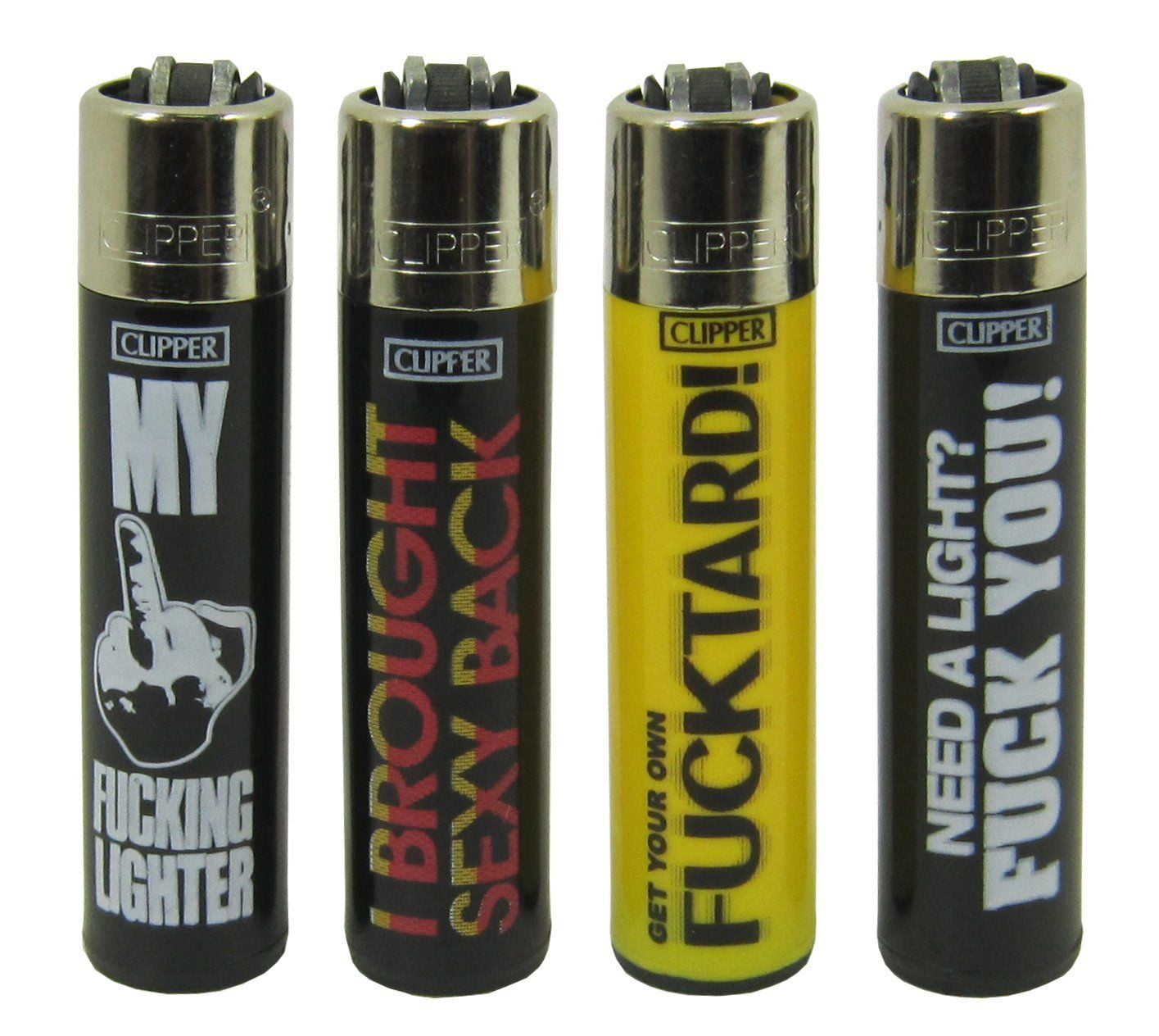 Bundle 4 Items Clipper Lighter Not So Nice "Sayings" Collection