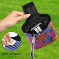 thumbnail image 4 of Haosy Colorful Palm Leaf Golf Mallet Putter Cover Strong Magnetic Leather Golf Club Headcover Closure, 4 of 7