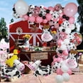 thumbnail image 6 of AOWEE Cow Party Decoration Balloon, Cowgirl Cow Print Baby Pink White Balloon Arch Garland Farm Animals 3D Cow Balloon for Farm Birthday Party Baby Shower, 6 of 6