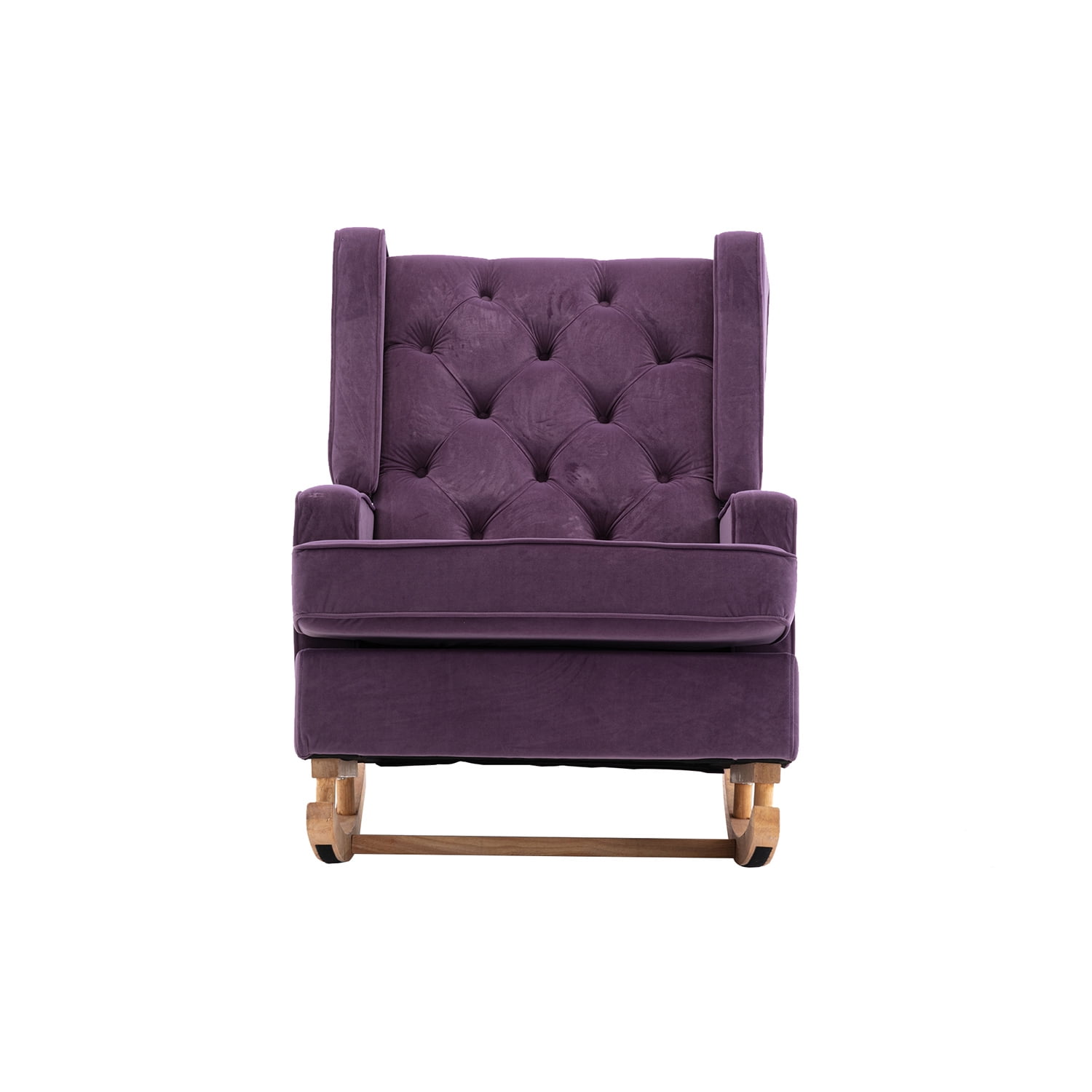 Kepooman Modern High Back Rocking Chair, Padded Seating for Living Room & Office, Purple Kepooman Modern High Back Rocking Chair, Padded Seating for Living Room & Office, Purple