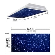 Octo Lights - Fluorescent Light Covers - 2x4 Flexible Ceiling Light Filters - For Classrooms and Offices - Astronomy 001