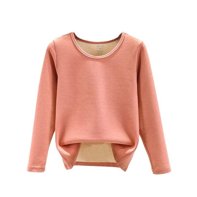 MIASHUI Femmes Automne Hiver Décontracté Manches Longues Col Rond Multicolore sous-Vêtement Thermique Épais Couche de Base Chaude B,L