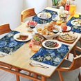 thumbnail image 2 of Pioneer Flower Floral Print Pattern Summer Placemats Table Placemats Set Of 4-Linen Kitchen Washable Placemats Table Mats 12x18 Inch Non-Slip Heat Resistant, 2 of 6