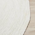 thumbnail image 3 of Authentic jute Solid Off White Rug, Unique Oval Design, various Sizes Available, 3 of 7