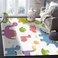thumbnail image 5 of Area Rugs Indoor Non-Slip Rectangle Rug 5x7 Ft Cute Dinosaur Simple Cartoon Rug Rubber Backing Floor Mats Non Shedding Home Decor Carpet for Entryway Living Room, 5 of 8