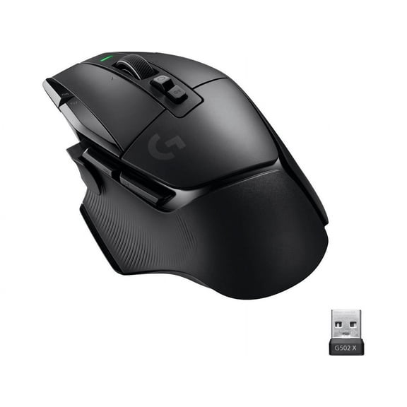 Logitech G502 X LIGHTSPEED Wireless Gaming Mouse - Optical mouse with LIGHTFORCE hybrid optical-mechanical switches, HERO 25K gaming sensor, compatible with PC - macOS/Windows - Black