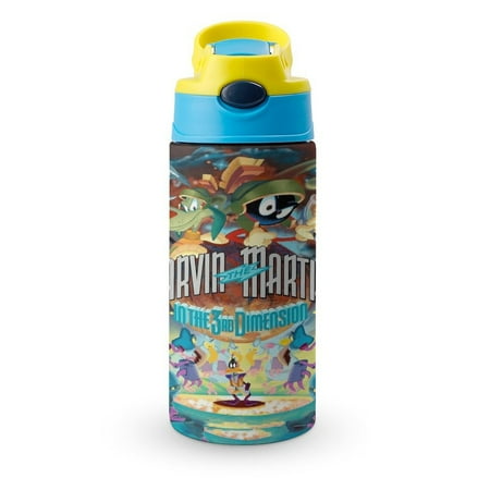 

Marvin the Martian Small Water Bottle for Kid 12oz Insulated Bottles with Straw Lid Stainless Steel Tumbler Vacuum Cup Thermal Bottles
