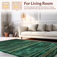 thumbnail image 2 of Flatwoven High Traffic Area Rug, Emerald Geometric Elegance Fusion, Non Slip, Stain Resistant, Washable Area Rugs for Living Room, Bedroom(Green, 4X6), 2 of 8