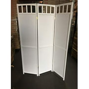 Select Color and Panel All Pine Wood Room Divider (White, 3)