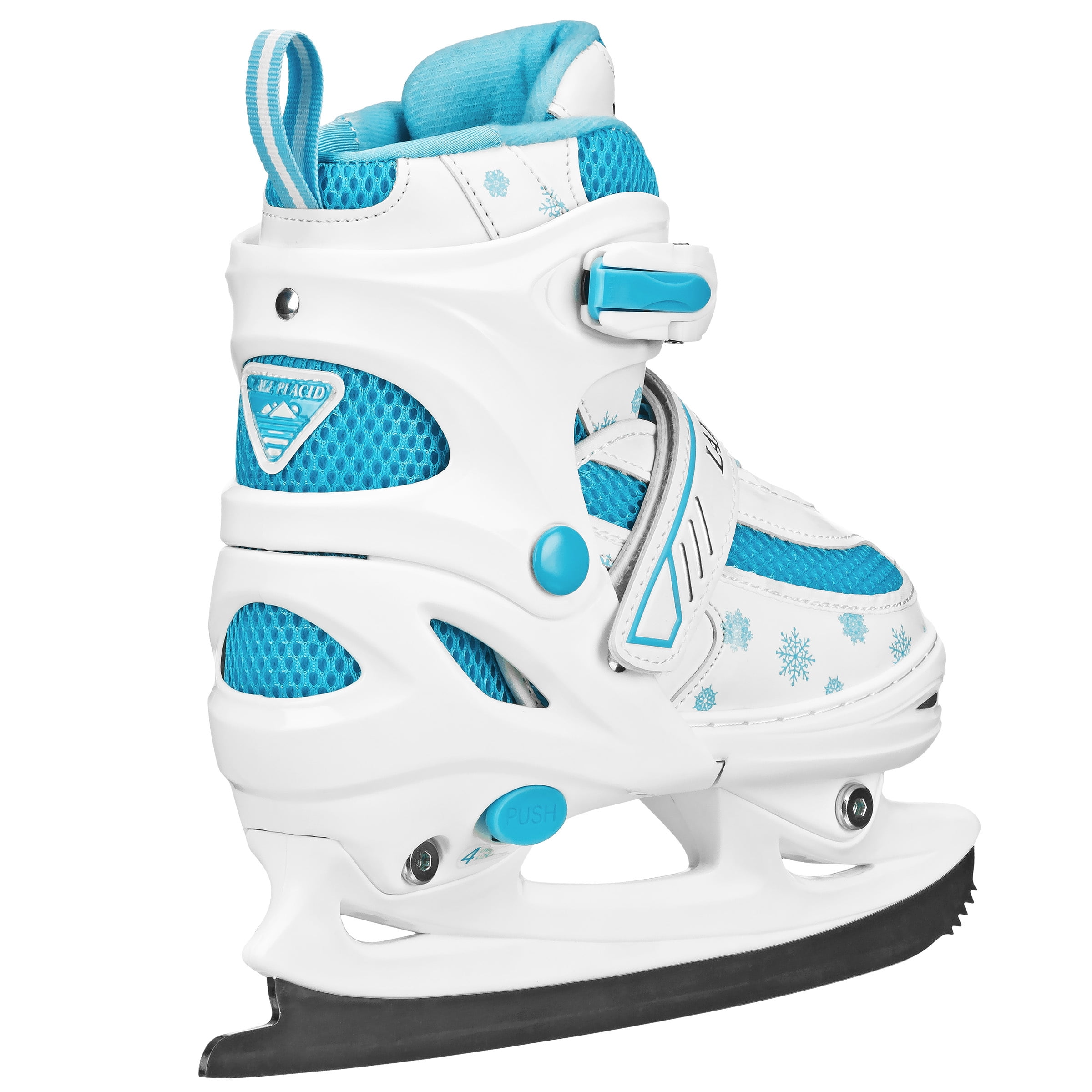 Lake Placid Summit Girl's Adjustable Ice Skate White/Blue Medium (1-4)