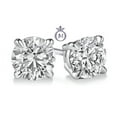 thumbnail image 4 of 1/5 Carats Total Weight Solitaire Diamond Earrings GH/I2-I3 14K White Gold, 4 of 7