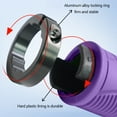 thumbnail image 4 of 22.2mm Bike Handlebar Grips (1 Pair) - Ergonomic Rubber Non-Slip Comfort Grip Covers for Mountain, Folding, Exercise Bicycles in Purple, 4 of 6