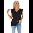 thumbnail image 2 of Camisetas Sin Mangas Informales para Mujer, Blusa Básica Holgada de Verano, Ropa de Moda Negro XL, 2 of 7