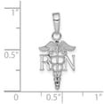 thumbnail image 3 of Auriga Fine Jewelry 10K White Gold RN Caduceus Pendant for Women (L-19.4 mm, W-11.13 mm), 3 of 6