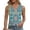 *Mint Green, variant on Women's Printed V Neck Sleeveless Tank Top,Trendy Boho Chic Spring Summer Shirts Beige,Womens Plus M