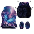 thumbnail image 4 of Whosucclay Butterfly Daisy Galaxy Print Gaming Chair Covers Stretch Computer Desk Chair Cover with Armrest Covers Easy to Install Rotating Desk Chairs Cover Home Studio Decor, 4 of 8