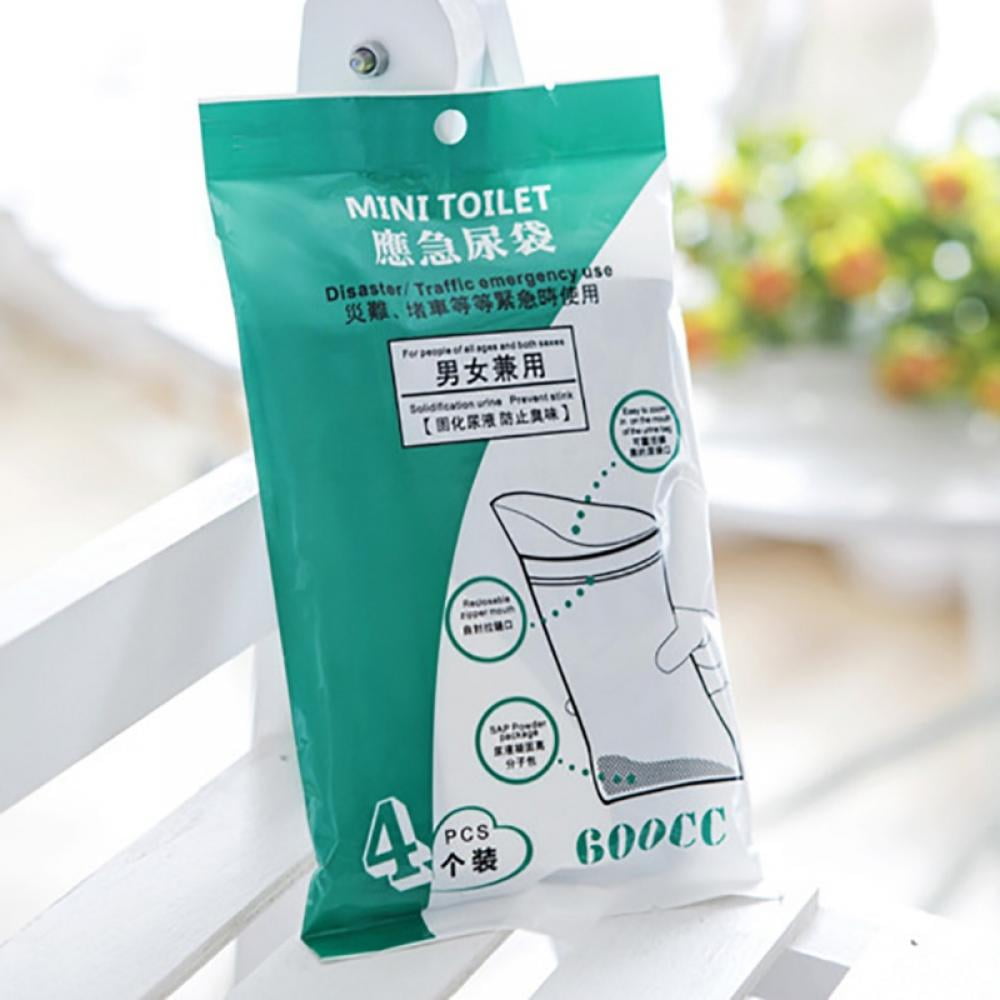 Kernelly Disposable Urine Bags, 4 Pack Camping Pee Bags, Disposable