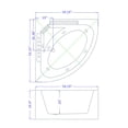 thumbnail image 3 of Whirlpool Bathtub 53.15″ X 53.15″ white 6 water jets – Daisy, 3 of 3