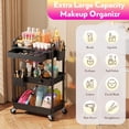 thumbnail image 4 of Carrito organizador de maquillaje SUNALLY con cajón, negro, 4 of 8
