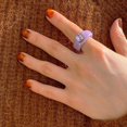 thumbnail image 4 of Anillo De Resina Encantador Para Mujer, Anillos De Piedras Preciosas De Color Gelatina Para Mujeres Y Niñas, Regalo De Joyería Estética Simple 5 Uds Yuarrent AP005661-00, 4 of 6