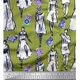 thumbnail image 1 of Soimoi Cotton Cambric Fabric Women & Camera Fashion Print Sewing Fabric Yard 42 Inch Wide, 1 of 1
