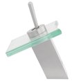 thumbnail image 4 of Novatto GF-010BN-C Monroe Single Lever Waterfall Lav Faucet, PVD Brushed Nickel/ Clear Glass, 4 of 8