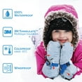 thumbnail image 3 of Jan & Jul Waterproof Stay-on Winter Snow and Ski Mittens Fleece-Lined for Toddler Kids Chidren Unisex (L: 6-8Y: Navy), 3 of 6