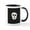 White/Black Inside, variant on CafePress - Green Skeleton Face Stripes Mug - 11 oz Ceramic Mug - Novelty Coffee Tea Cup