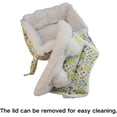 thumbnail image 5 of 2 in 1 Bird Nest House with Removable Top Lid, Winter Warm Bird Bed Hanging Hammock Snuggle Hut for Cockatiel, Lovebird, Conure, Quaker, 5 of 9