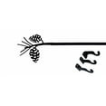 thumbnail image 2 of Village Wrought Iron CUR-89-60-S Tringle à Rideau Pomme de Pin - Moyen, 2 of 3
