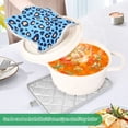 thumbnail image 5 of Blue Leopard Skin Pattern Pot Holder Set 2 Piece Non-Slip Oven Hot Pads Heat Resistant Durable 7x9.8in, 5 of 7