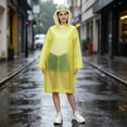thumbnail image 4 of Heavy Duty Eva Raincoat Reusable Thickened Stormproof Adult Rain Poncho Portable Waterproof Outdoor Rain Jacket for Hiking Camping Mountaineering, AKLJWH, 4 of 7