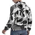 thumbnail image 6 of Kdxio Psychedelic Skull Illusion Art Print Mens Casual Hooded Collar Drawstring Hoodies Pullover Sweatshirts Casual Long Sleeve Shirts-Large, 6 of 7