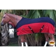thumbnail image 2 of 81 In Hilason Western Horse Light Weight Comfort Durable Poly Fly Sheet Navy Blue & Red, 2 of 8