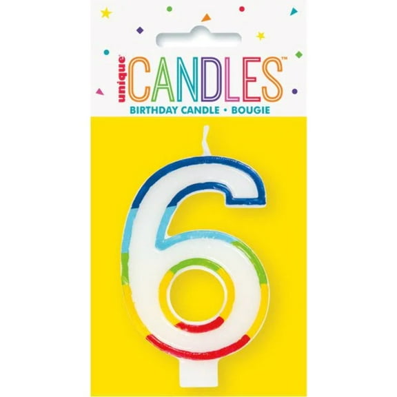 Unique Birthday Candle Rainbow # 6