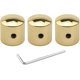 thumbnail image 1 of 3PCS Gold Metal Dome Volume Tone Control Knobs Knurled Shaft Pots Knobs with Keys Screws Set for Electric Guitar or Bass, 1 of 3