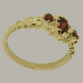 thumbnail image 4 of LBG British Made 10k Yellow Gold Natural Garnet Womens Anniversary Ring - 33 size options - Size 4.75, 4 of 9