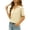 Beige, variant on JnLxul Lapel Tops for Women Short Sleeve V Neck Turn down Collar T-Shirts Casual Loose Summer Business Work Tee Tops