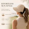 thumbnail image 3 of Textilo Sun Hats for Women Wide Brim UV Hat for Beach Travel Quick Dry Foldable Bucket Hat with Ponytail Opening Adjustable Fit for Beach Hiking Gardening and Travel, 3 of 7