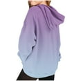 thumbnail image 3 of Hoodies for Girls & Boys Fleece Lined Pullover Long Sleeve Sweatshirts Size 5-15 Teens Trendy Gradient Printed Thermal Warm Athletic Tops with Pocket, 3 of 5
