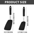 thumbnail image 6 of Silicone Kitchen Utensil Set 2 Pack, Non Stick Cooking Spatula Set with Heat Resistant Silicone Turner and Slotted Spatula for Frying and Cooking,Black, 6 of 6