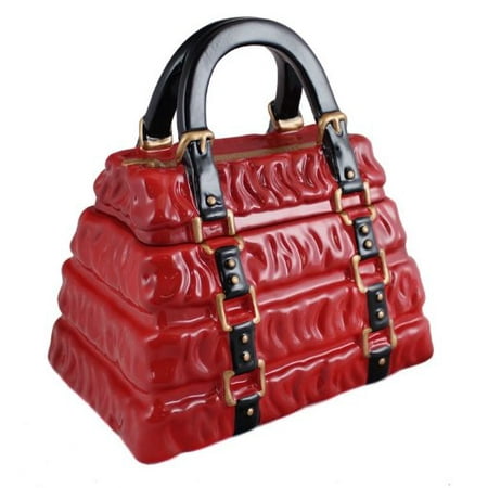 - Neiman Marcus Red Pleated Handbag Cookie Jar