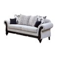 thumbnail image 2 of Mezia Sofa, Gray Chenille, 6 Pillows, Black Solid Wood, 94 Inch, 2 of 3