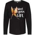 thumbnail image 3 of Inktastic West Virginia Girl- Butterfly Long Sleeve T-Shirt, 3 of 5