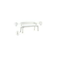 thumbnail image 2 of Meridian Furniture Destiny Cream Velvet Bench, 2 of 7