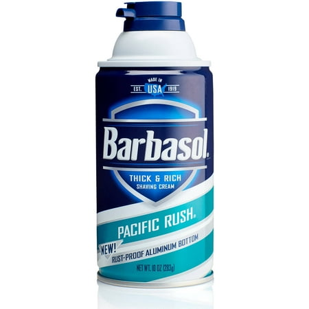 Barbasol Pacific Rush Thick & Rich Shaving Cream for Men, 10